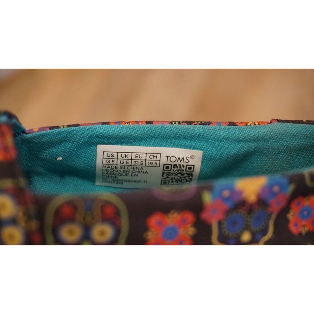 Toms YOUTH Alpargata Dia De Los Muertos Cupsole (Glow in the Dark), Size 13.5 - Picture 15 of 15